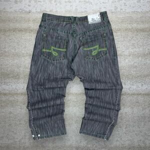 Vintage Y2K Skater Wide Leg Jeans 38x30 Baggy Smoke Grey Wash 5ive Jungle Rap